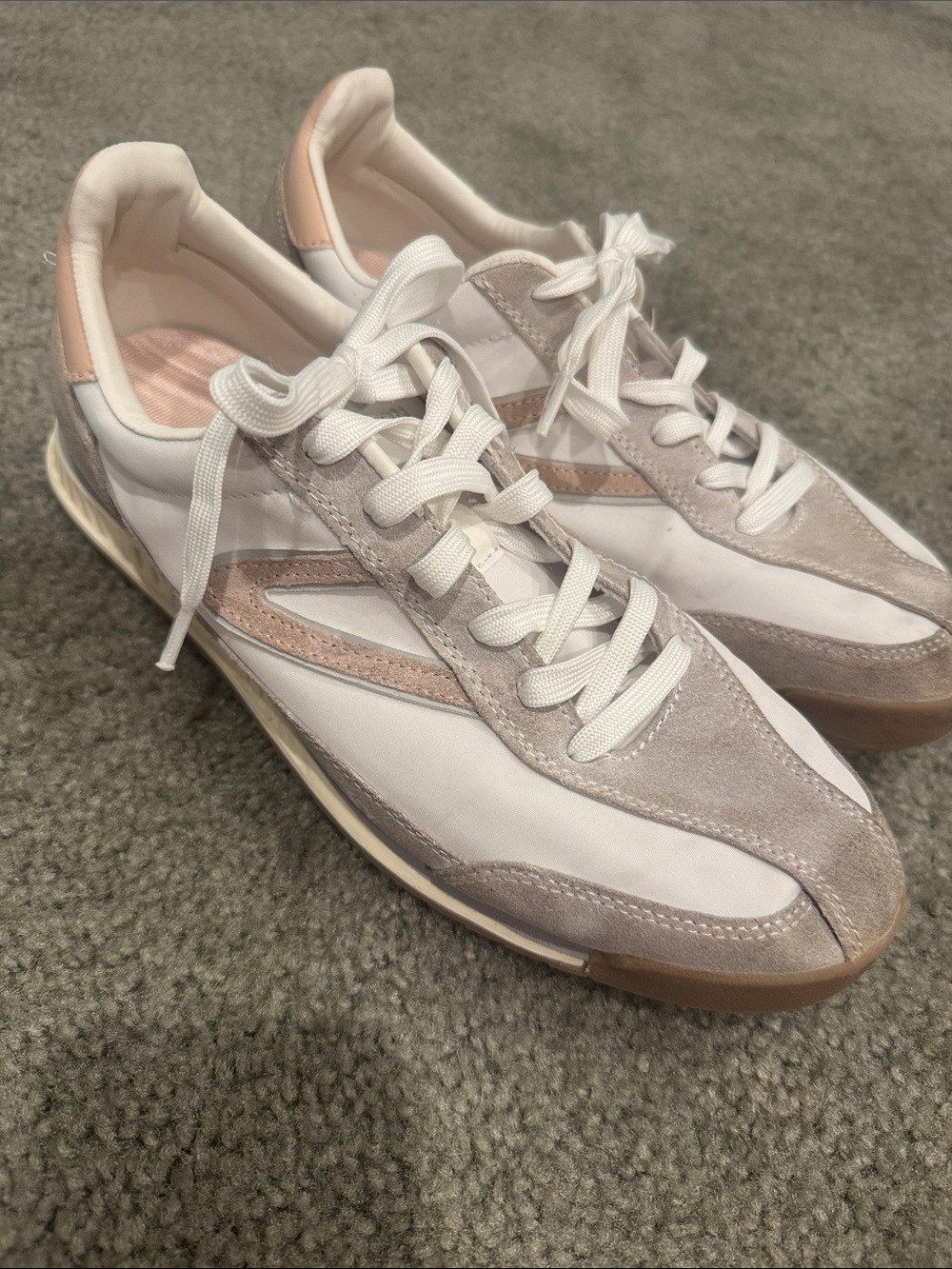 Tretorn Beige and Gum-Toned Lace-Up Sneakers